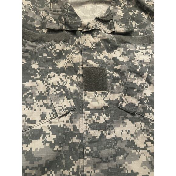 Military Digital Camo Shirt Full Zip Size Medium Long Camouflage USA Armed Force - Picture 4 of 9